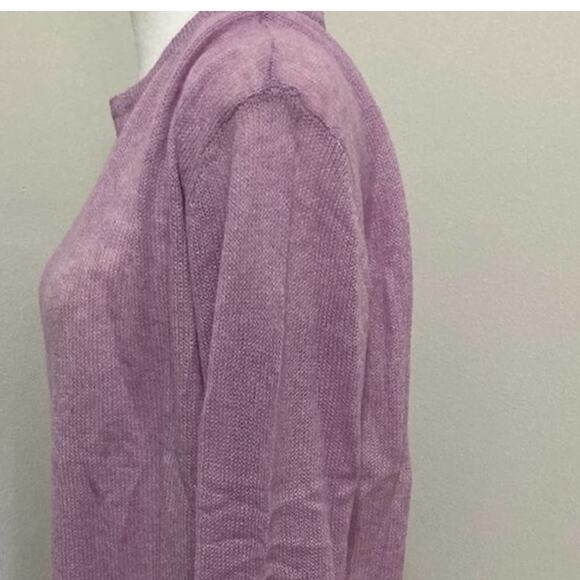 new Halogen Lilac Sweater size S Fringe Hem Eyelet Light weight - Picture 4 of 9